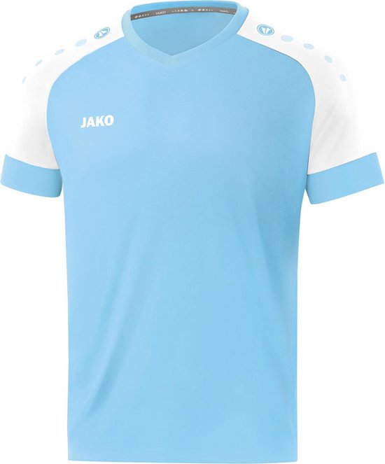 Jako Sportshirt - Maat 116  - Unisex - licht blauw,wit