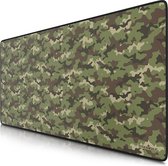 Gaming muismat | muismat | randen zonder franjes | het speciale oppervlak verbetert je snelheid en nauwkeurigheid | antislip | - XXL muismat gaming 90 x 40 cm - Camouflage Game Muismat