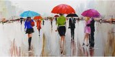 Olie op canvas - Regen - 70 cm hoog