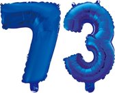 Folieballon 73 jaar blauw 41cm