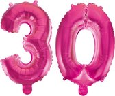 Folieballon 30 jaar roze 86cm