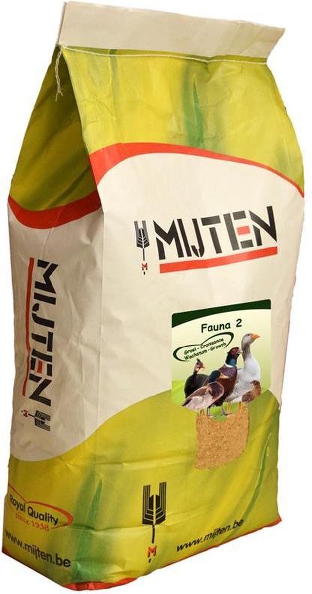 Groeivoer fazanten, parelhoenders, kwartels, eenden, ganzen en sierwatervogels - Fauna 2 20kg