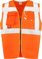 EM Traffic veiligheidsvest met rits RWS - Fluor oranje - Maat L/XL