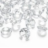 10x Hobby/decoratie transparante diamantjes/steentjes 20 mm/2 cm - Kleine kunststof edelstenen transparant - Hobbymateriaal - DIY knutselen - Feestversiering/feestdecoratie plastic tafeldecoratie stenen