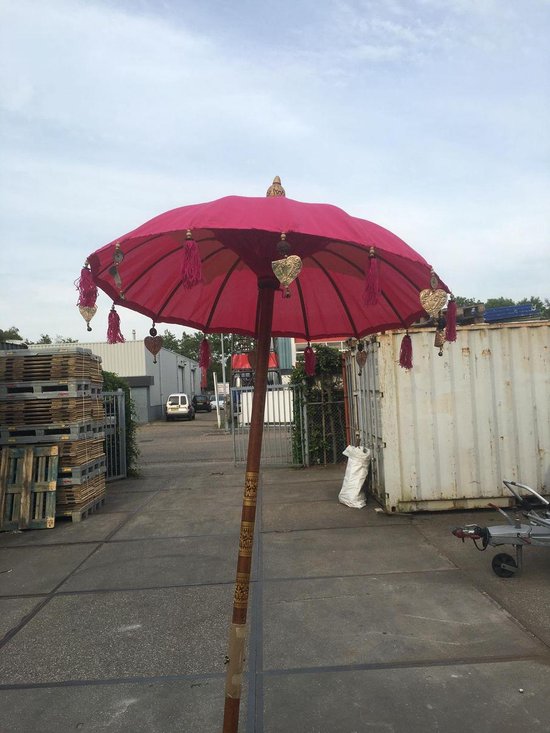Unieke handgemaakte Bali parasol - in diverse kleuren - MIDDEL model 100cm  doorsnee | bol.com