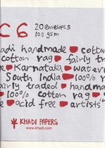 Khadi Envelop van handgeschept papier 11,5 x 16,5 cm - 100 grams - 20 stuks
