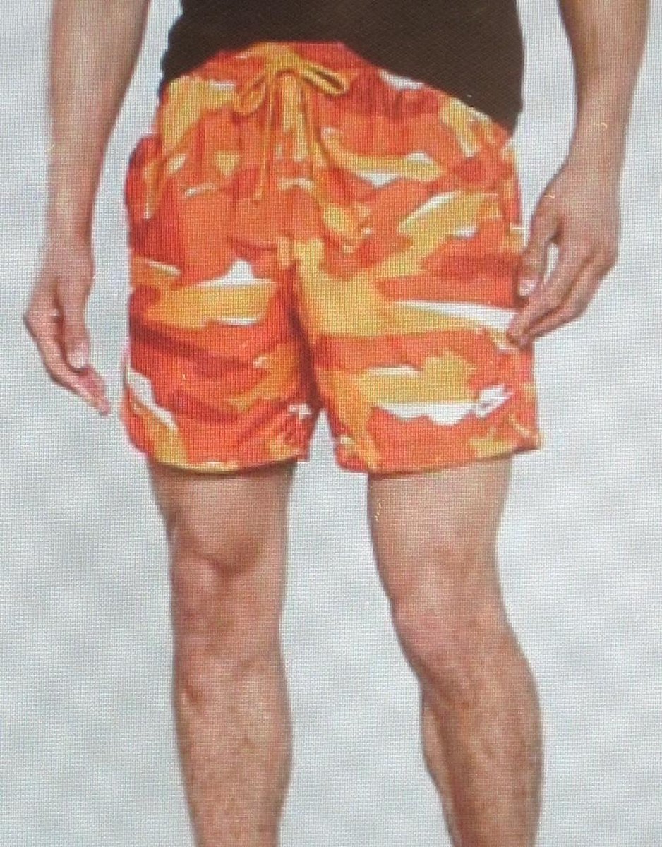 Nike Short Standard Fit Mid Thigh Length Camouflage Kleur Oranje