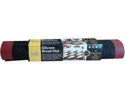 Broodmat Silicone 30x40cm Zwart-rand Rood