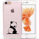 Apple Iphone 7 / 8 / SE2020 / SE2022 hoesje transparant siliconen telefoonhoesje - panda