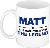 Matt The man, The myth the legend cadeau koffie mok / thee beker 300 ml