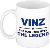 Vinz The man, The myth the legend cadeau koffie mok / thee beker 300 ml