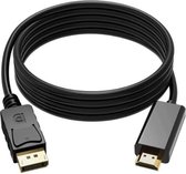 DrPhone High-Speed® - HDMI naar Displaypoort Kabel  - HDMI Displayport DP - Full HD Computerkabel - 1.8 Meter -  Zwart