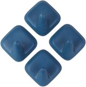 Vannons - Plakhaakjes - Ophanghaakje - Handdoekhaakje - Zelfklevend - Set van 4 - Kunststof - Blauw