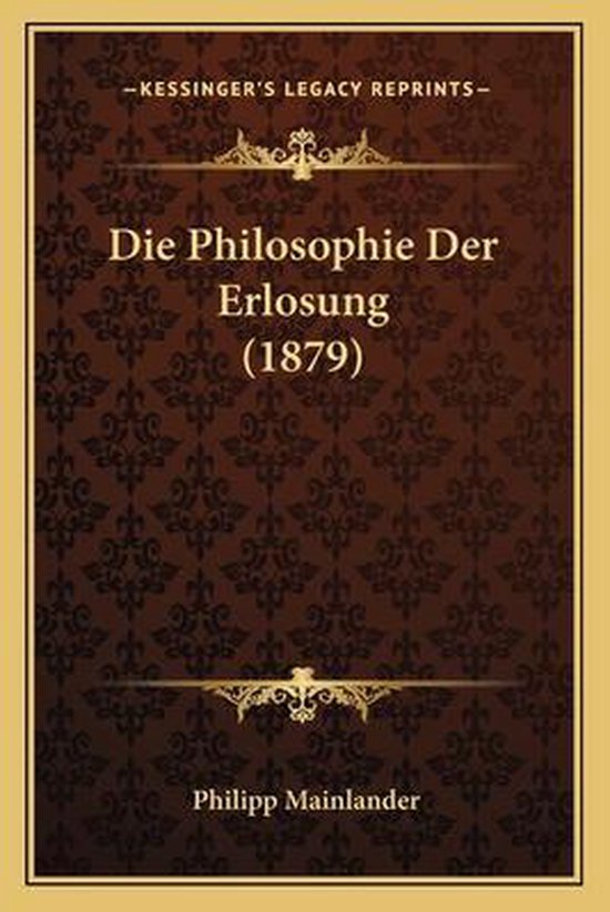 Die Philosophie Der Erlosung (1879)