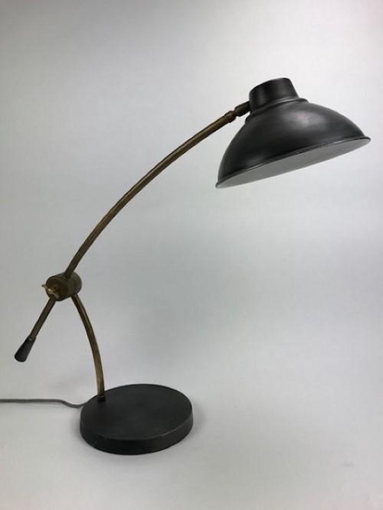 stoere metalen bureaulamp grijs voor op tafel in boho vintage-style | bol.com