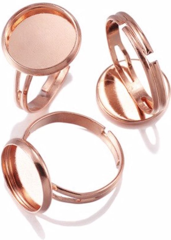 WiseGoods Verstelbare Ringen voor 12 mm Cabochon - Lege DIY Ring Set -  Basisringen -... | bol.com