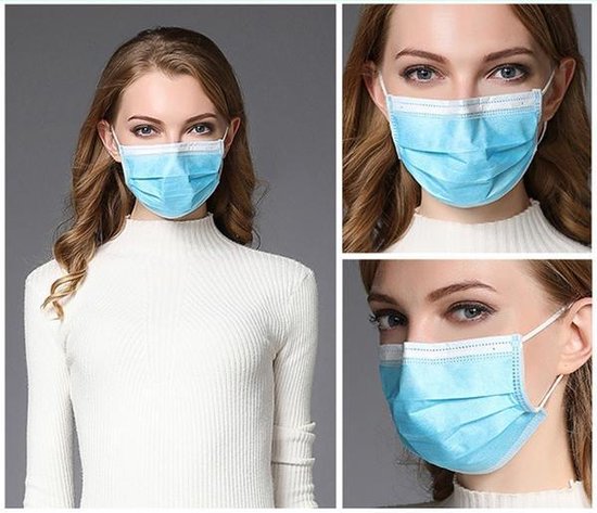 3Laags wegwerp Mondkapjes 50 Stuks- Niet medisch