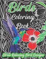 bird coloring book, Stress Relieving Bird Designs