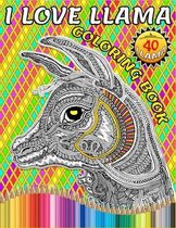 I Love Llama Coloring Book