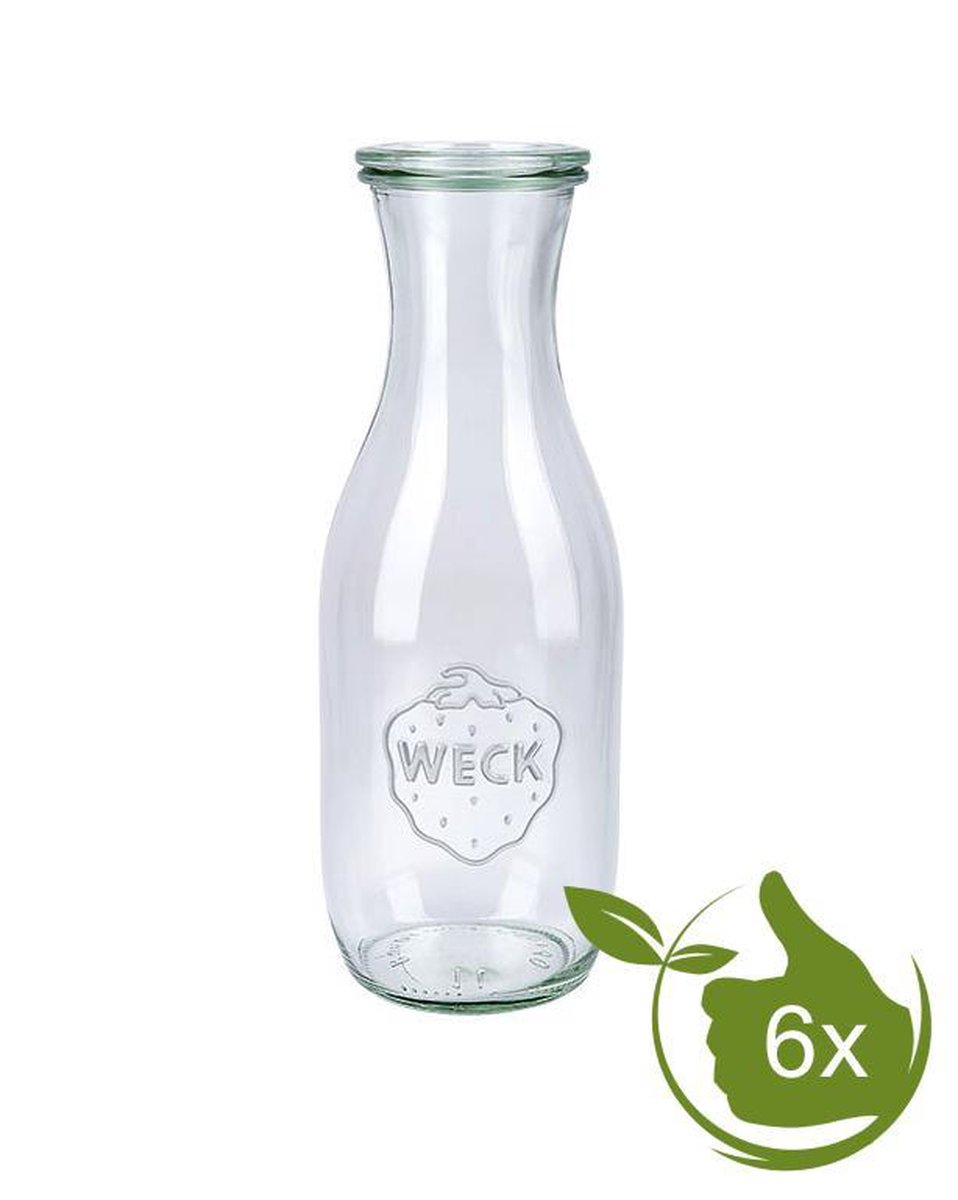 Bouteille Weck Juice avec couvercle (1062ml) 1 / 1L 6 pcs | bol.com