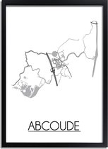 DesignClaud Abcoude Plattegrond poster A4 + Fotolijst wit