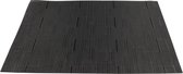 2x Placemats/onderleggers zwart 30 x 45 cm - Tafel dekken - Tafeldecoratie 2 stuks