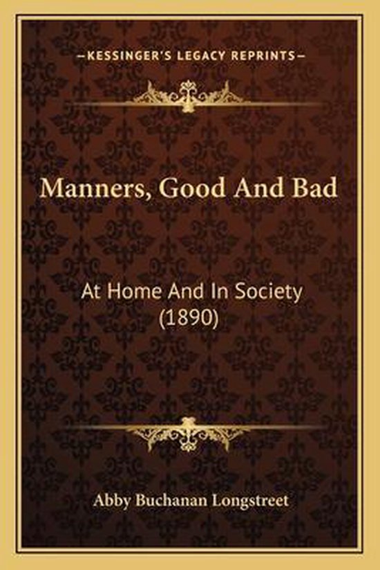 Manners, Good and Bad - cover