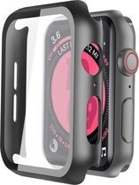 Screenprotector + Hoesje geschikt voor Apple Watch 40mm Series 4 / 5 - Screen Protector Glas Transparant