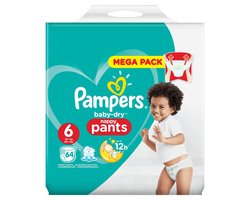 Pampers Baby Dry Pants - Maat 6 - Mega Pack - 64 luierbroekjes