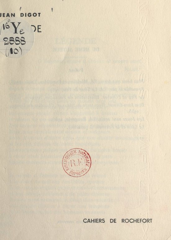 Légende - cover