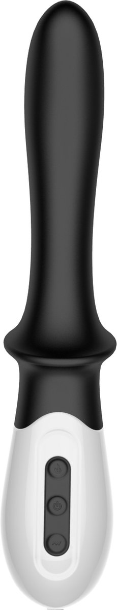 Goedkoopste FOXSHOW - Bailey 2 - Verwarmde Prostaat G-Spot Massager Vibrator - 10 functies - Waterdicht - Oplaadbaar via USB - Zwart
