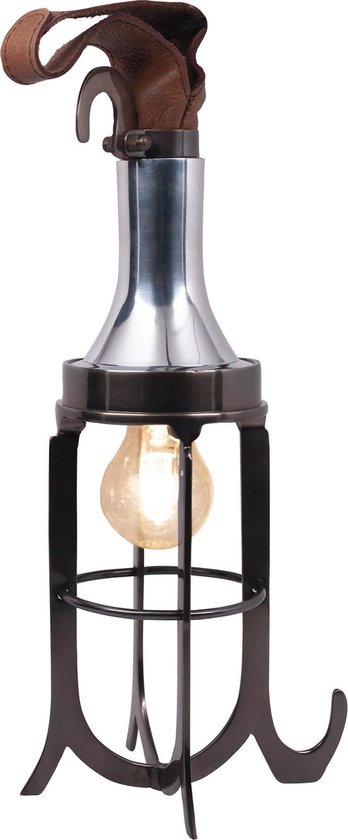 Authentic Models - Stevedore's Lamp - Lamp - TafelLamp - Staande lamp - Stalamp - Sfeerlamp - Bureau - Staande lampen - tafellamp slaapkamer - bureaulamp - Zilver