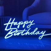 Happy Birthday Neon LED Light Sign Lamp Verlichting Licht Bord Winkel Display Bedrijfslogo Dim Verstelbaar