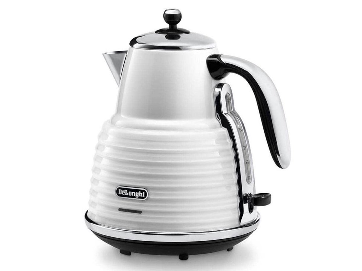 grens De neiging hebben Conventie Waterkoker De'Longhi Scultura KBZ3001W Kettle - Wit ketel model | bol.com