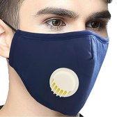 Neymo Herbruikbaar Masker met filter | Donker Blauw | Katoenen masker, stoffen masker, mode masker, trein masker, OV, stoffen mondkap