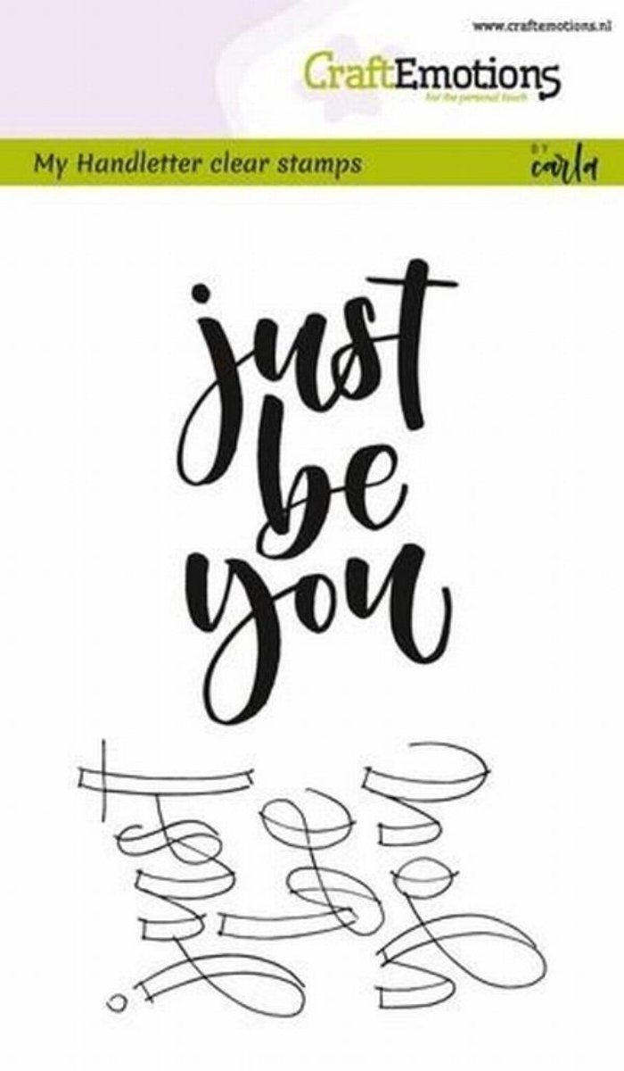 CraftEmotions clearstamps A6 - handletter - just be you (Eng) Carla Kamphuis