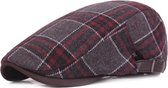 Glasgow 1924 Flat Cap Patchwork Grey One-Size-Rood