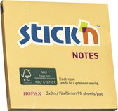 Stick'n sticky notes - 76x76mm, FSC, pastel oranje, 90 memoblaadjes