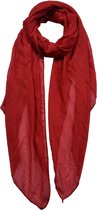 Melady Sjaal Dames Effen 80*180 cm Rood Synthetisch Shawl Dames
