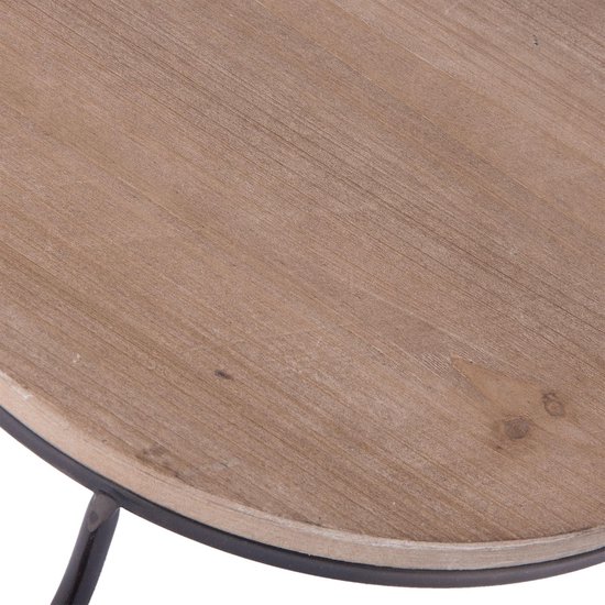 Etagère 27*25 cm Bruin Hout Rond Taartplateau op voet Serveerschaal | bol