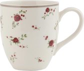 Clayre & Eef Mug 200 ml Beige Céramique Rond Fleurs Tasse à thé