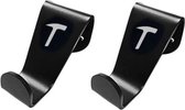 Tesla Model 3 S X Kledinghanger Auto Accessoires Kleerhanger Hoofdsteun Autostoel Organiser – Zwart