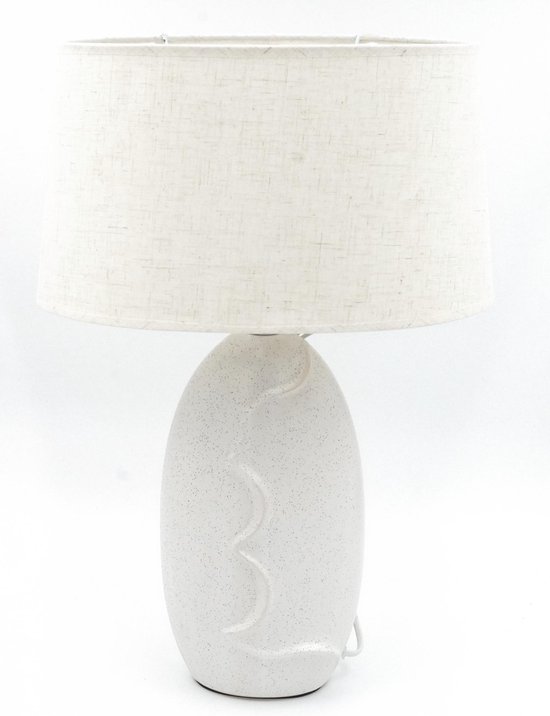 Lampe de table / Lampe de décoration - Céramique - Blanc