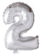 Folieballon 2 jaar zilver 86cm