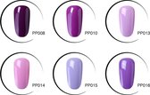 DW4Trading® Gel nagellak kleur PP008-016 uv led lucht drogend set van 6x 10ml