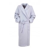 Bamboe Wafel Badjas Grijs - Gevoerd - S/M - unisex - wafel badjas voor sauna wellness - sjaalkraag - hotelkwaliteit