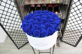 ROYAL BLOSSOM - BLUE - WHITE FLOWERBOX - LONGLIFE - 1 TOT 3 Jaar DOOS AMORE ROZEN OCEAN BLUE - Valentijnsdag - Moederdag - Huwelijkscadeau - Bruiloft - Verloving