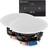 Inbouw stereo set - Systemline E50 inbouw Bluetooth versterker met twee plafondspeakers voor keuken, kantoor, werkkamer, etc. - Complete set, direct aan te sluiten.