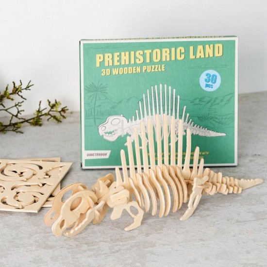 Dino houten 3D puzzel dimetrodon