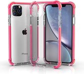 bumper shock case geschikt voor Apple iPhone 11 Pro - roze met Privacy Glas